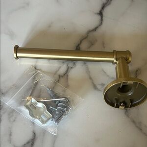 Sleek Gold Toilet Paper Holder